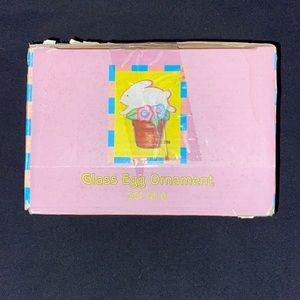 6 Glass Egg Ornaments